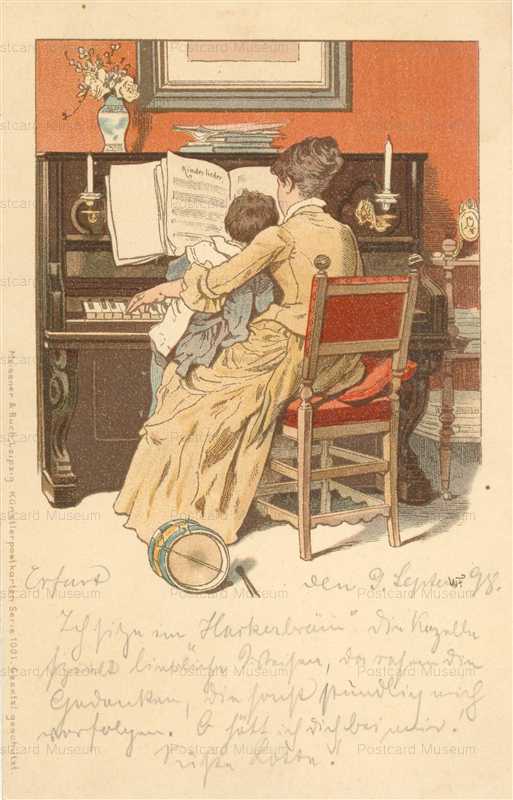 Qb400-Meissner & Buch Mother & child at Piano