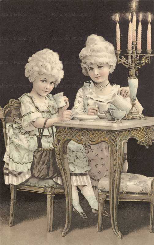 abc272-Period Girls Having Cup of Tea