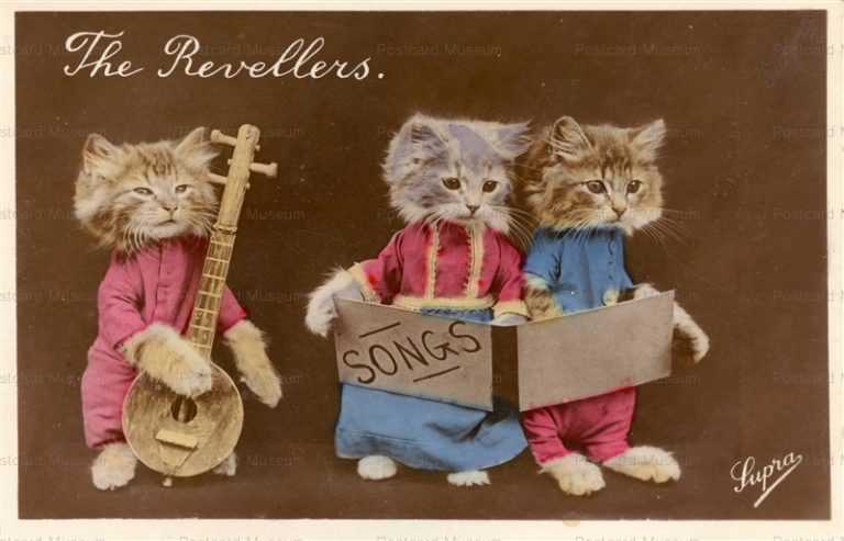 ac005-Dressed Cat ROCK BAND The Revellers 1920