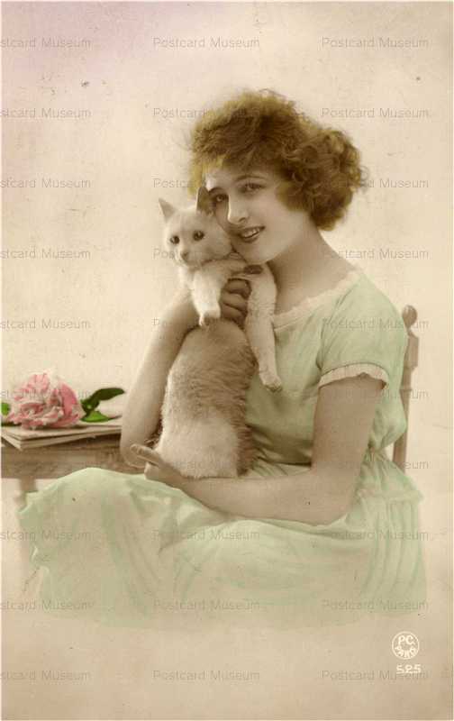 ac011-Lady with Cat