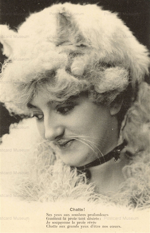 acb015-CAT Lady Chatte A.Berger Freres profile 1910s