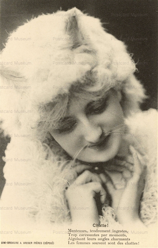 acb016-CAT Lady Chatte A.Berger Freres dropped eyes 1910s