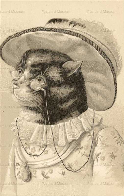 acb033-Dressed Edwardian She Cat Embossed