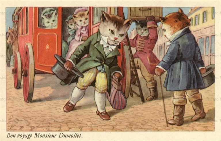 acc086-DRESSED CATS Carriage French songs seri