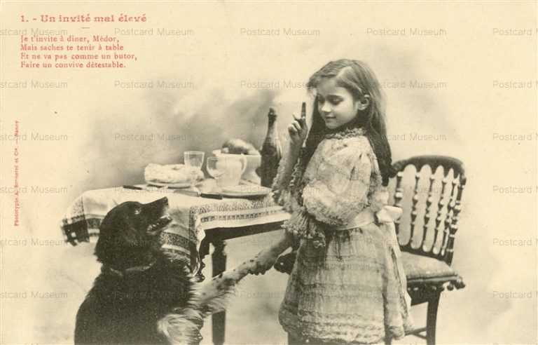 adb081-Dinner1 Dog with Girl