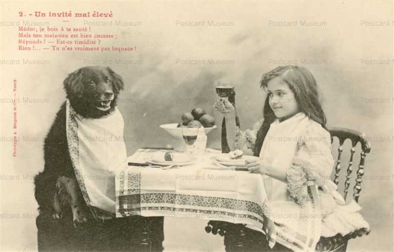 adb082-Dinner2 Dog with Girl