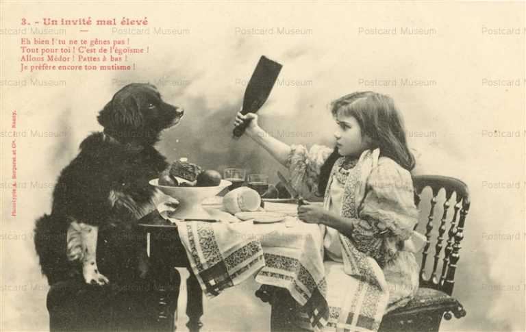 adb083-Dinner3 Dog with Girl