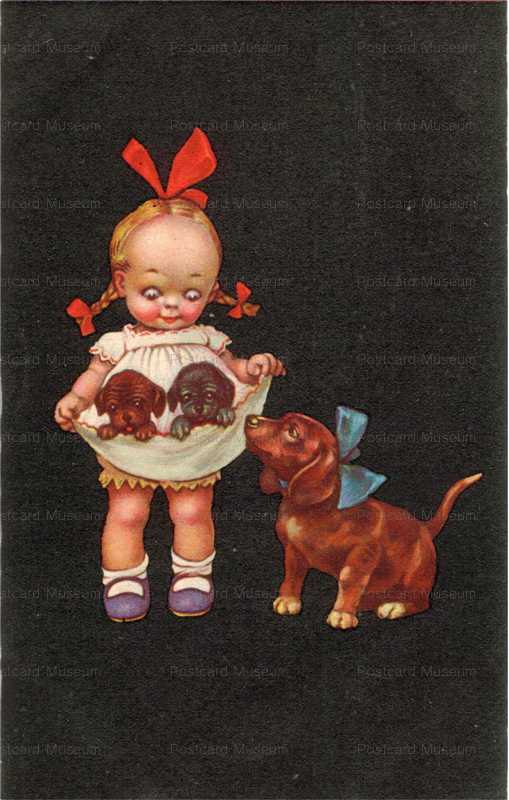 adc030-Colombo Child with Dachshund