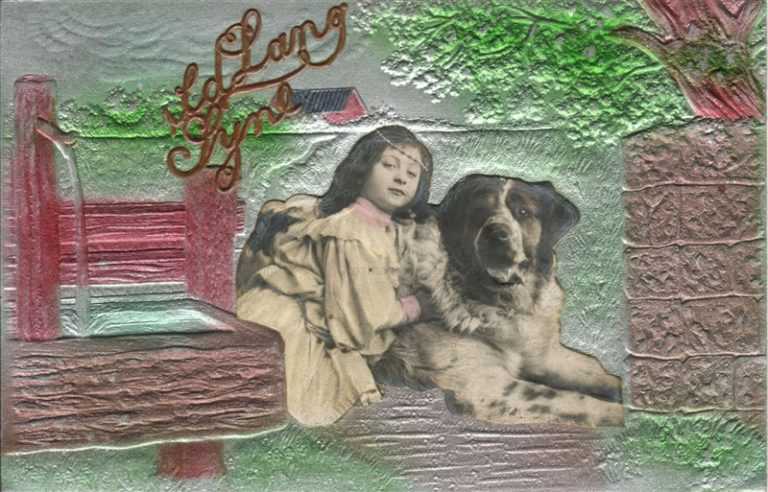 adc058-Saint Bernard and Girl Emboss