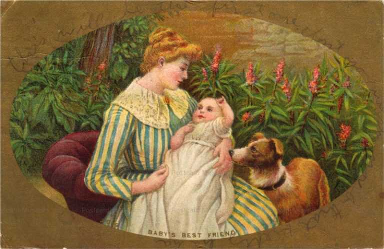 adc067-Woman Baby and Dog Great