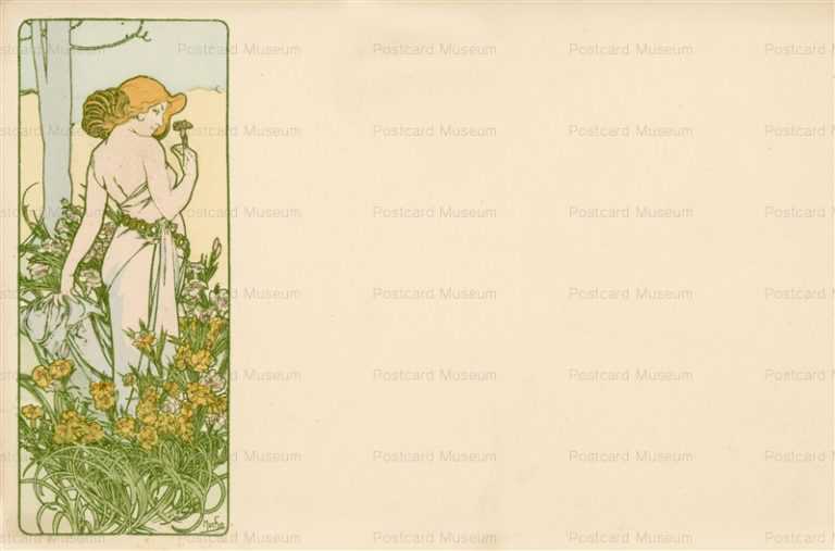 am024-Carnation 1900 Alphons Mucha