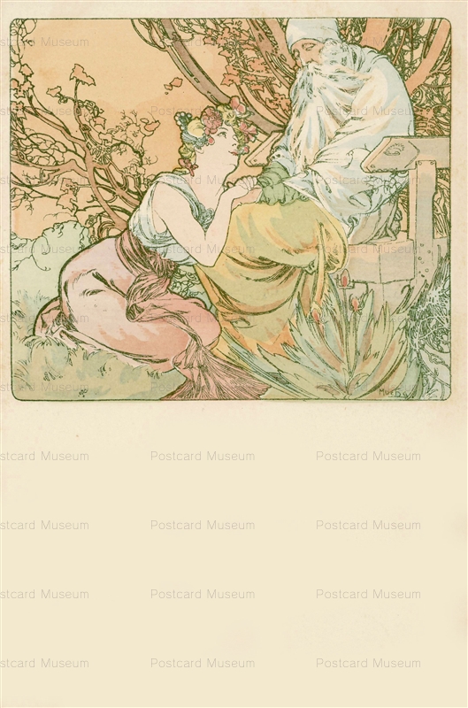 am031-Four Ages of Man.Old Age 1900 Alphons Mucha
