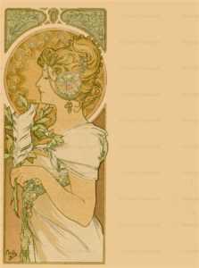 am056-Feathern 1899 Alphons Mucha