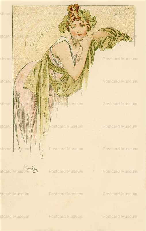 am075-Design for Menu 1900 Alphons Mucha