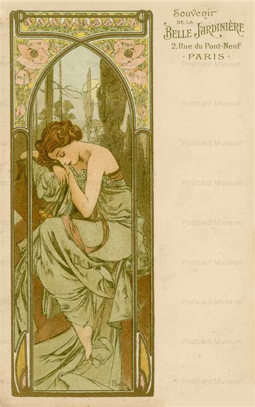 am085-Repose of Night 1899 Alphons Mucha