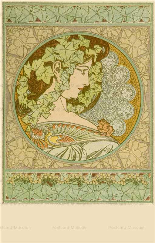 am095-Ivy 1901 Alphons Mucha