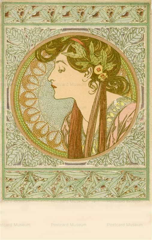 am096-Laurel 1901 Alphons Mucha