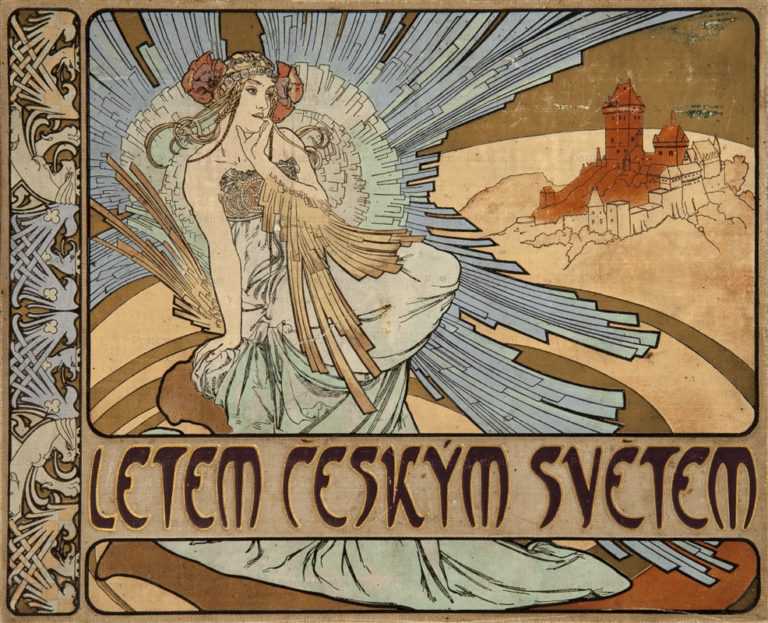 amg063-Letem Ceskym Svetem Hard Magazine Cover 1901 Alphons Mucha