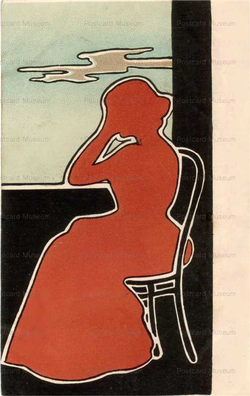 ar007-窓辺で座る女性