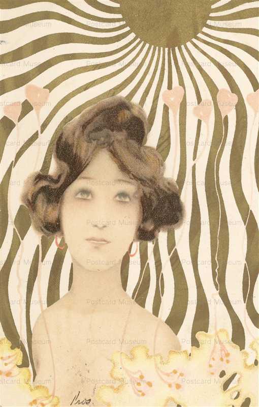 ark032-Raphael Kirchner Sunburst Flower Femmes Soleil