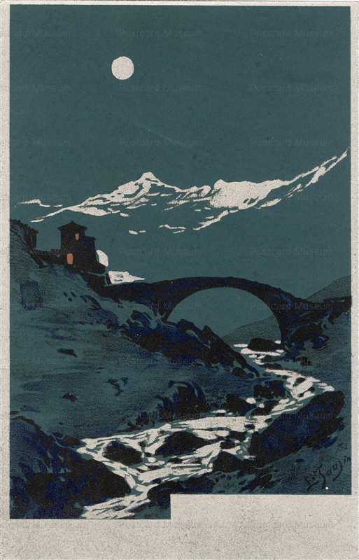 arl001-L Tauzin Silhouette Landscape Bridge