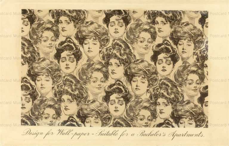 art040-Gibson Girls Wallpaper Series Glamour Postcard