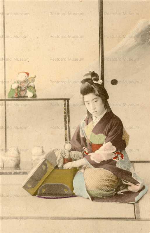 bg102-元禄艶姿 嵯峨人形 | 絵葉書資料館