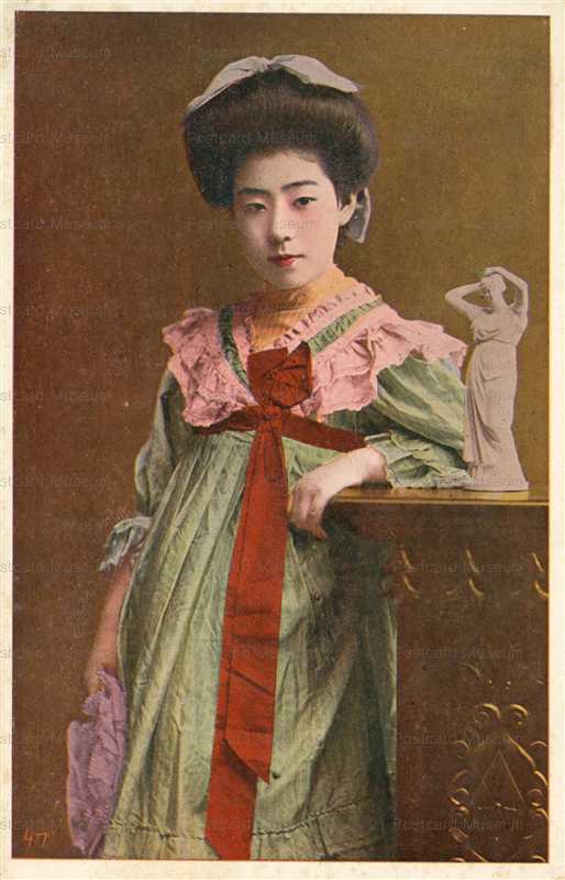 bj150-束髪洋装美人