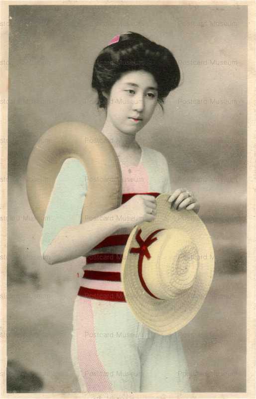 bs150-縞腹巻水着