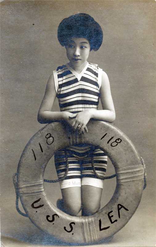 bs220-縞水着 浮輪