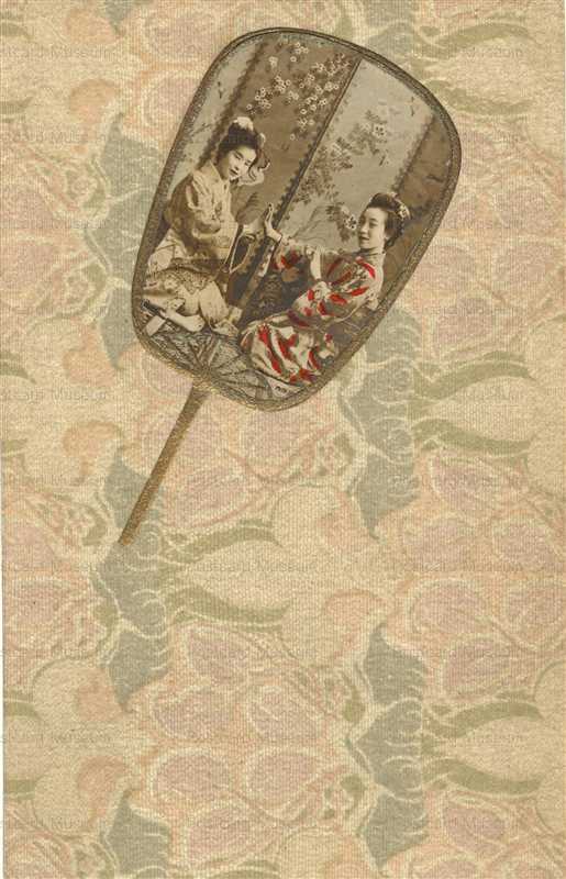 bz055-団扇の美人