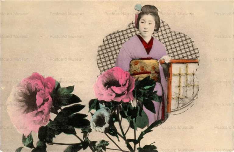 bz125-牡丹と美人