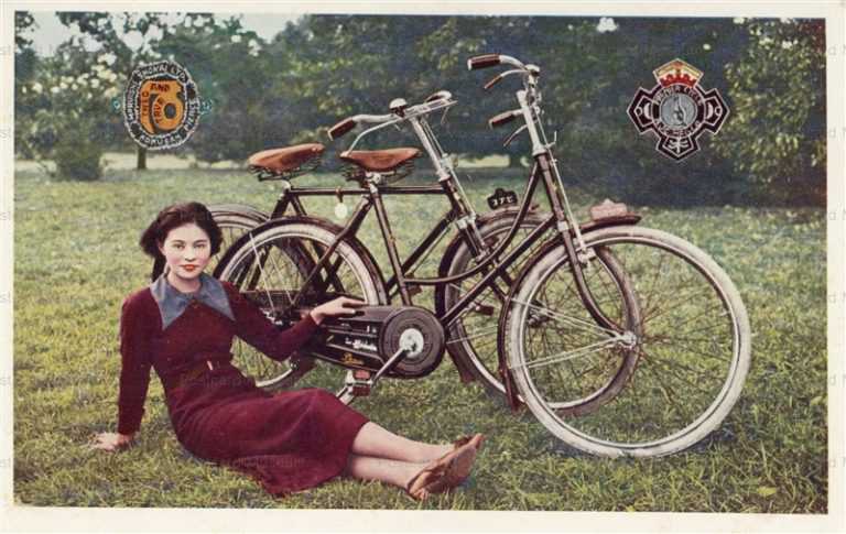 cc430-丸石自転車と美人
