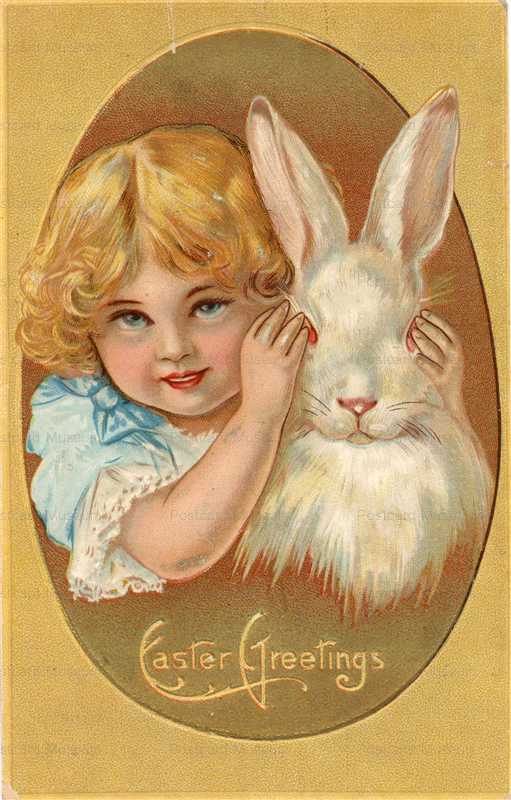 e038-Easter Bunny&Child