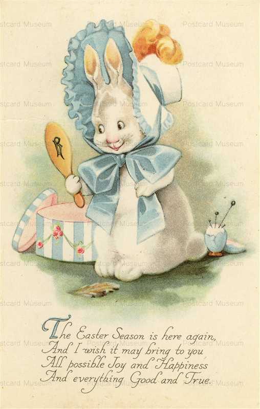 e042-Easter Bonnet Rabbit