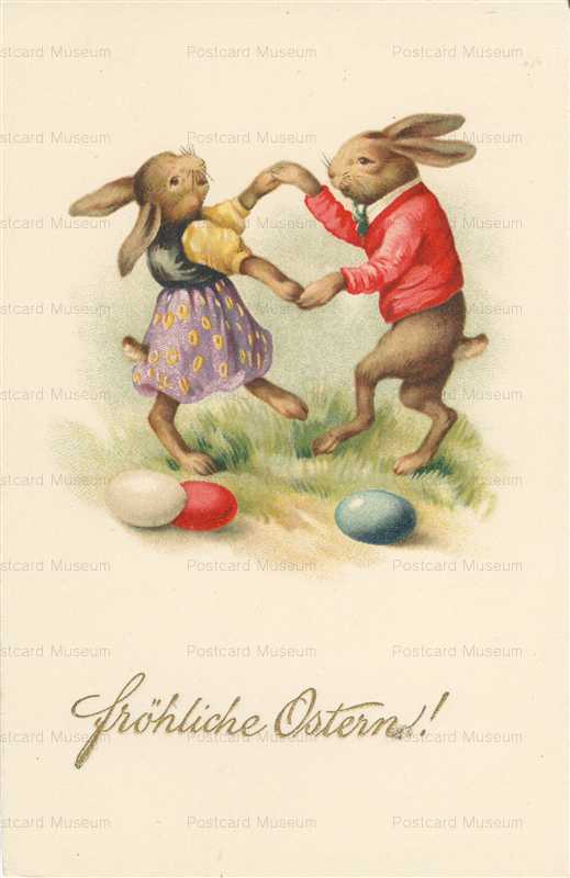 e058-Easter Rabbits Dancing
