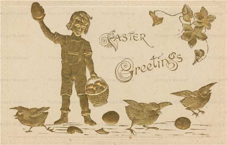 e340-Easter Greetings Embossed