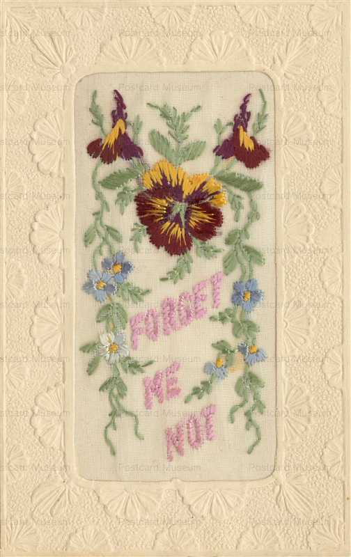 em501-French WW1 Silk Flowers & Endearment