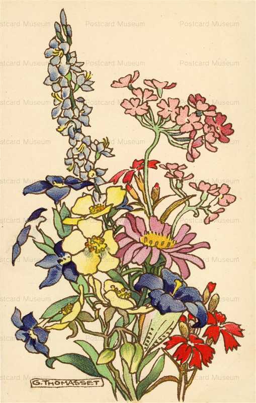 em505-G Thomasset Alpine Flowers