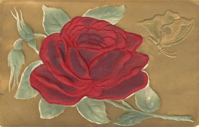 em810-Embossed Silk Rose Gold Foil