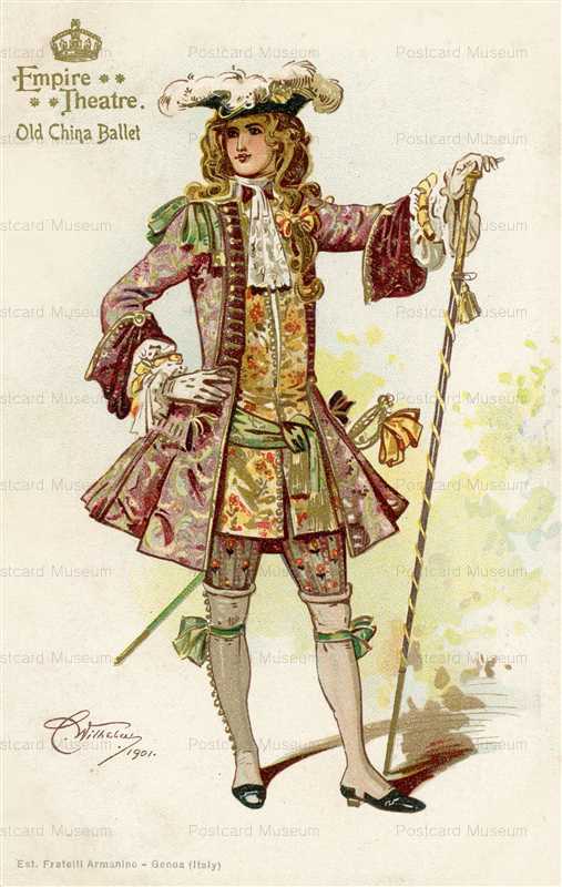 fa062-C Wilhelm Empire Theatre Old China Ballet Knight