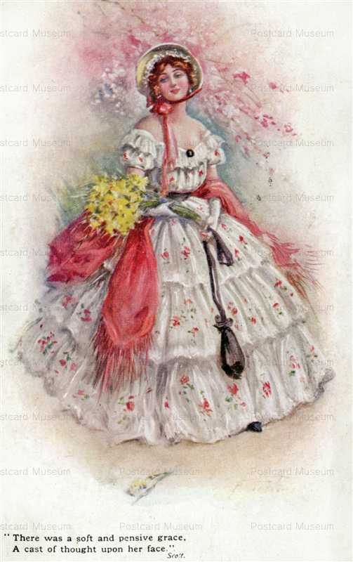 fa090-Pretty Woman Dress&Bonnet in Hoops & Furbelows F Aveline