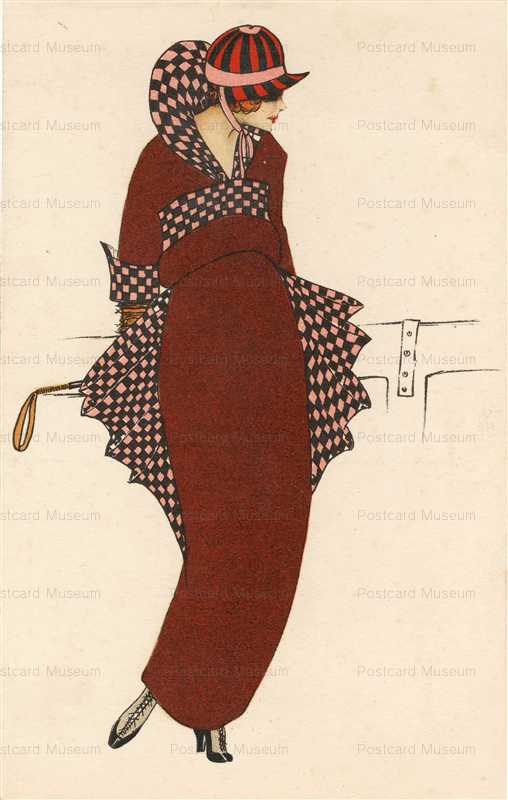 fa110-Brown Dress Glamour Great Italian Art Deco