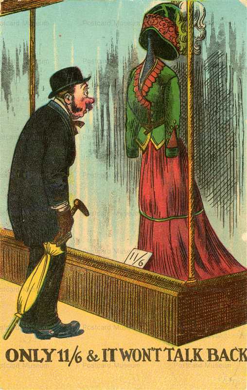 fc210-1913 Comic Postcard Fashion Theme