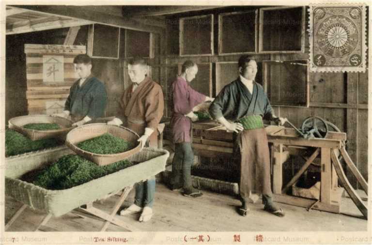 fk061-茶葉の精製をする男性達