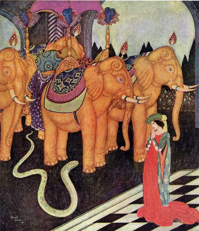 fo129-Edmond Dulac the Serpent Prince Fairy Book