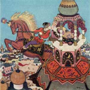 fo131-Edmond Dulac Ivan and the Chesnut Horse Fairy Book