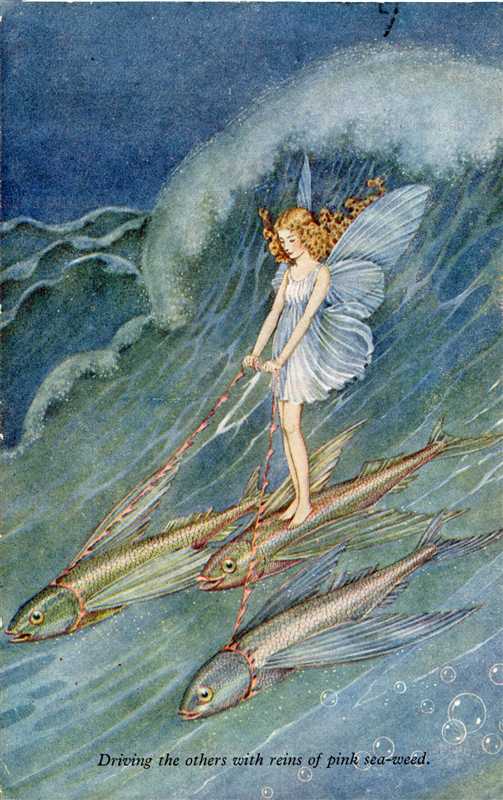 fo160-Ida Rentoul Outhwaite Driving the Others with Reins of Pink Sea-Weed