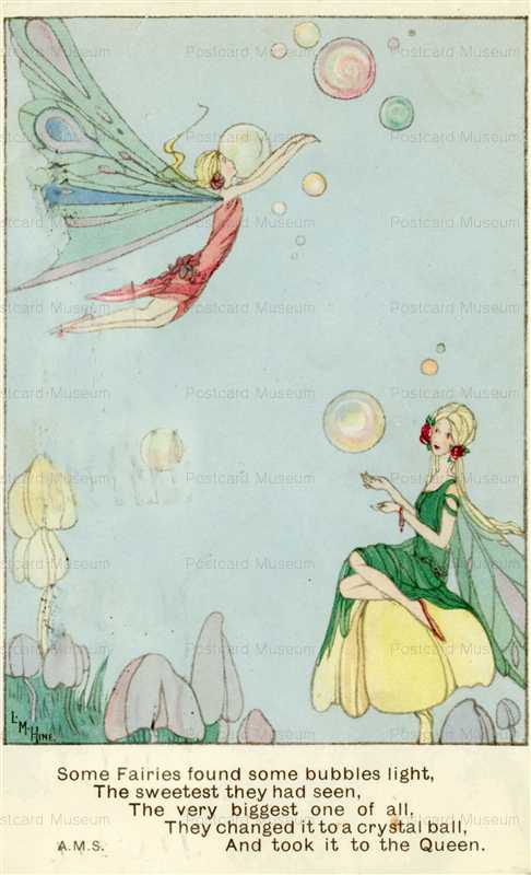 fo540-L M Hine Fairies and Bubbles Verse