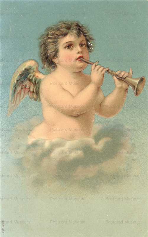 gr110-Cupid Blowing Horn